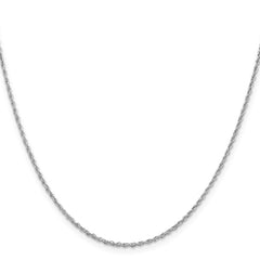 Rhodium-plated Silver 1.6mm Loose Rope Chain