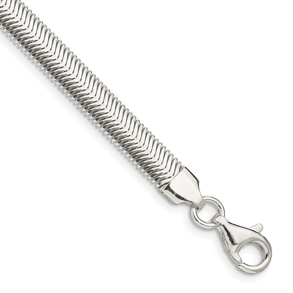 Sterling Silver 6.25mm Flat Oval Snake Chain
