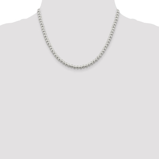 Sterling Silver 5mm Beaded Box Chain