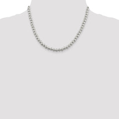 Sterling Silver 6.10mm Beaded Box Chain
