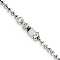 Sterling Silver 2.35mm Beaded Chain
