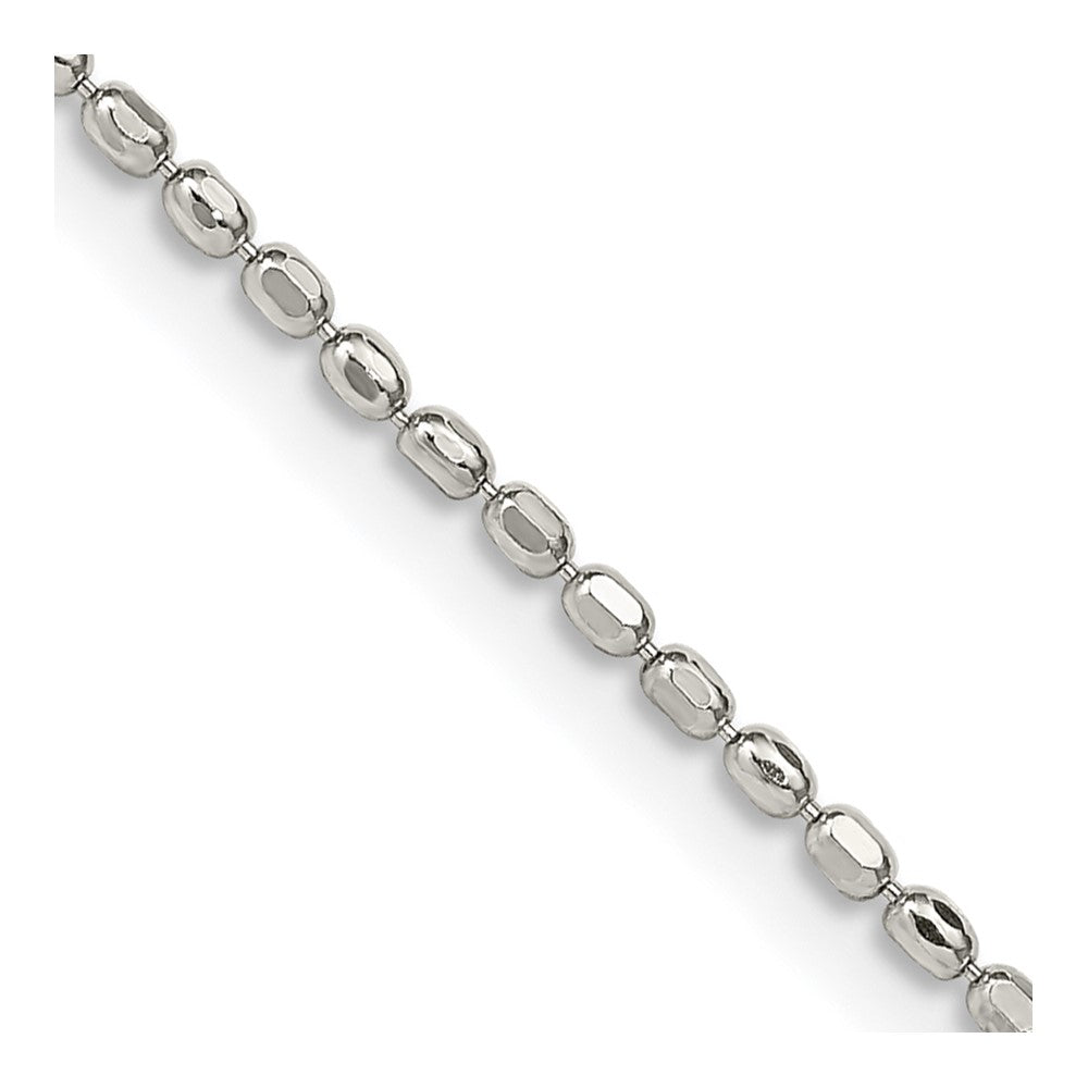 Sterling Silver 1.5mm Beaded Pendant Chain