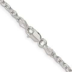 Sterling Silver 2.75mm Diamond-cut Cable Chain