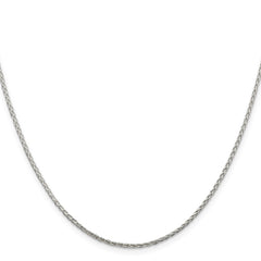 Sterling Silver 1.5mm Diamond-cut Round Spiga Chain