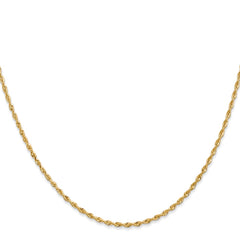 Cadena de cuerda cuádruple con talla de diamante de 1,85 mm en oro amarillo de 14 quilates