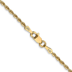 Cadena de cuerda cuádruple con talla de diamante de 1,85 mm en oro amarillo de 14 quilates