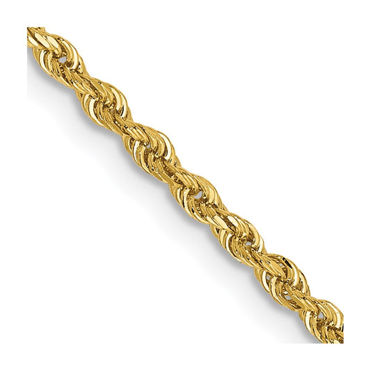 14K Yellow Gold 2.00mm Diamond-cut Quadruple Rope Chain