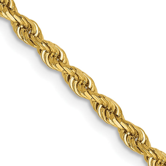 14K Yellow Gold 2.75mm Diamond-cut Quadruple Rope Chain