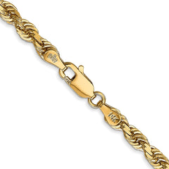 14K Yellow Gold 4mm Diamond-cut Quadruple Rope Chain