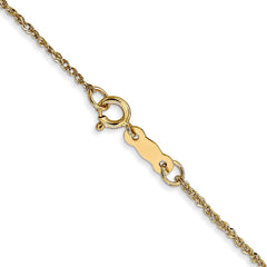 14K Yellow Gold 1.1mm Ropa Chain