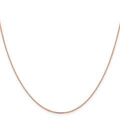 14K Rose Gold 1.0mm Diamond-cut Cable Chain