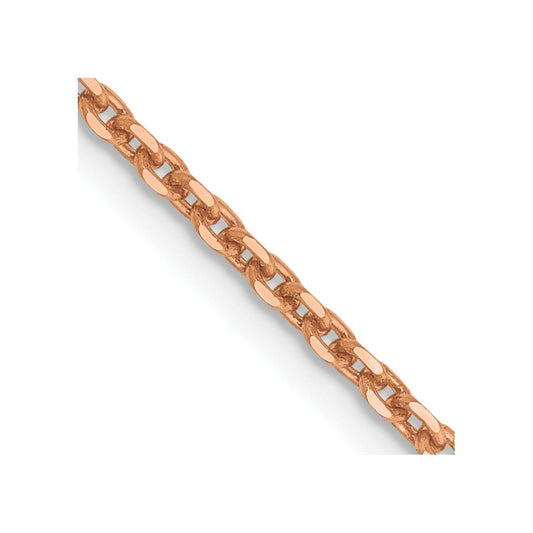 14K Rose Gold 1.65mm Diamond-cut Cable Chain