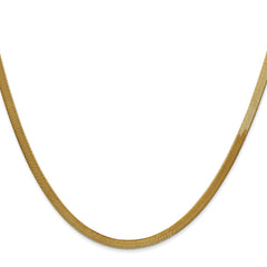 14K Yellow Gold 3mm Silky Herringbone Chain