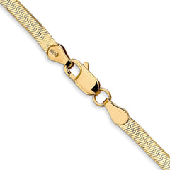 14K Yellow Gold 3mm Silky Herringbone Chain