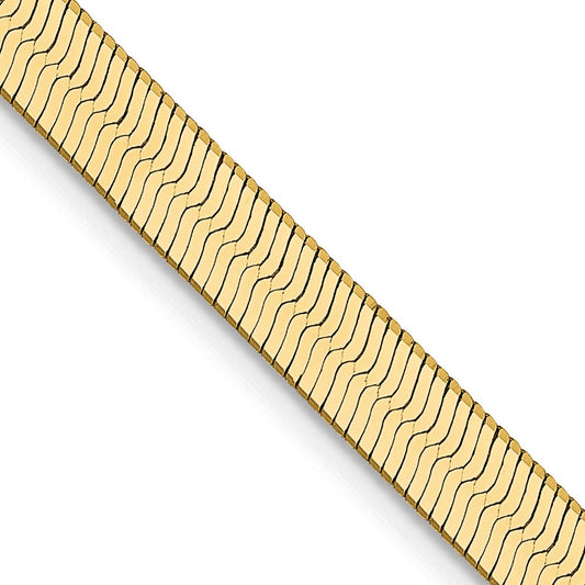 14K Yellow Gold 4mm Silky Herringbone Chain