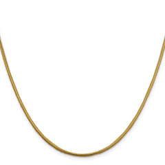 14K Yellow Gold 1.85mm Round Snake Chain