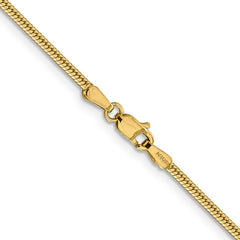 14K Yellow Gold 1.85mm Round Snake Chain