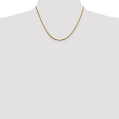 14K Yellow Gold 1.85mm Round Snake Chain