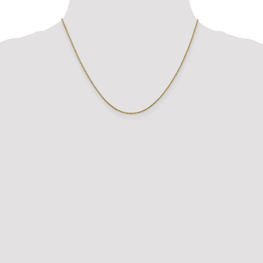 14K Yellow Gold 0.95mm Twisted Box Chain