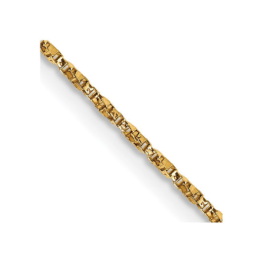 14K Yellow Gold 0.95mm Twisted Box Chain