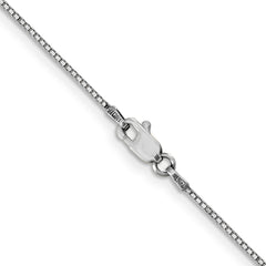 14K White Gold 0.9mm Box with Lobster Clasp Chain