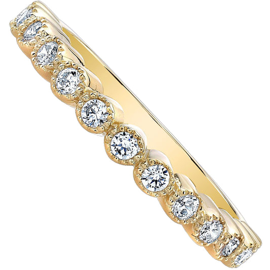 Yellow Gold-plated Silver CZ Band Ring