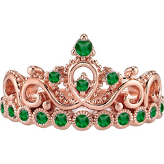 Platinum Princess Crown Ring