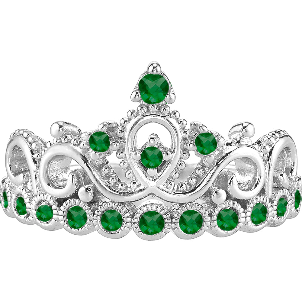 18K Gold Princess Crown Ring